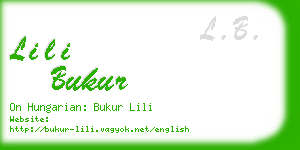 lili bukur business card
